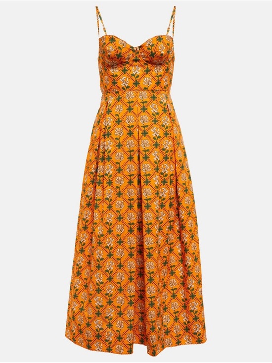 Agua by Agua Bendita Dresses & Skirts - Agua by Agua Bendita Orange Floral Midi Dress